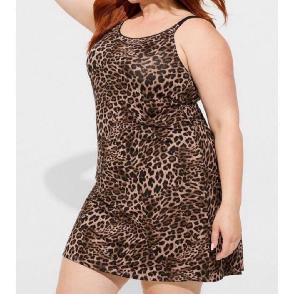 🆕 Soft Crossback Sleep Gown 2 2X 18 20 NWT Torrid New! Leopard Animal Print